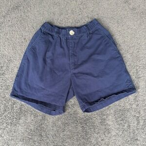 Meripex Mens Navy Blue Elastic Waist Cotton Stretch Chino Shorts Size Small